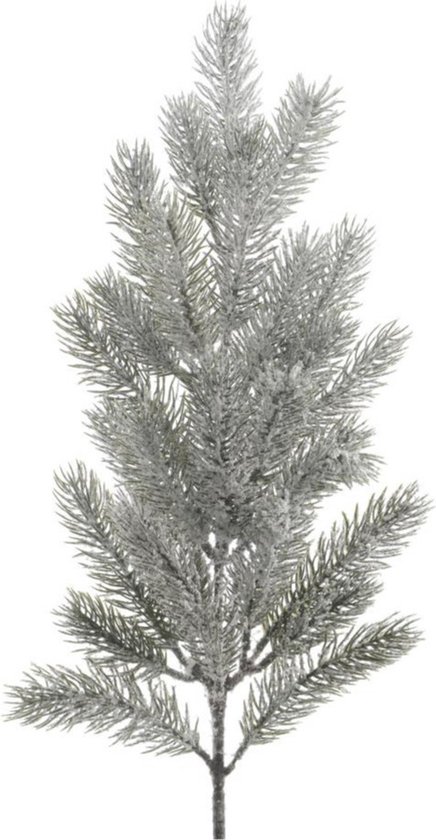 Groene kunst dennentak van 52 cm, bedekt met witte sneeuw.