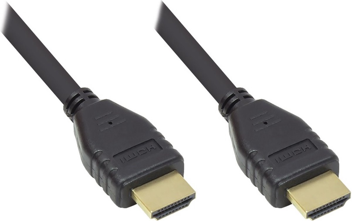HDMI kabel - versie 2.0 (4K 60Hz + HDR) - CU koper aders / zwart - 1 meter