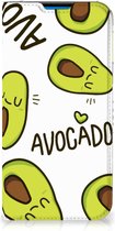 Mobiel Bookcase Valentijn Cadeautje Haar Geschikt voor iPhone 14 Pro Max Smart Cover Hoesje Avocado Singing