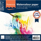 Florence Aquarelpapier Smooth 21x21cm 300g White 100pcs