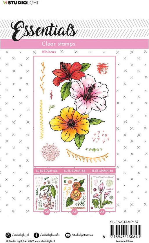 Studio Light Essentials Clear Stamp Hibiscus bol