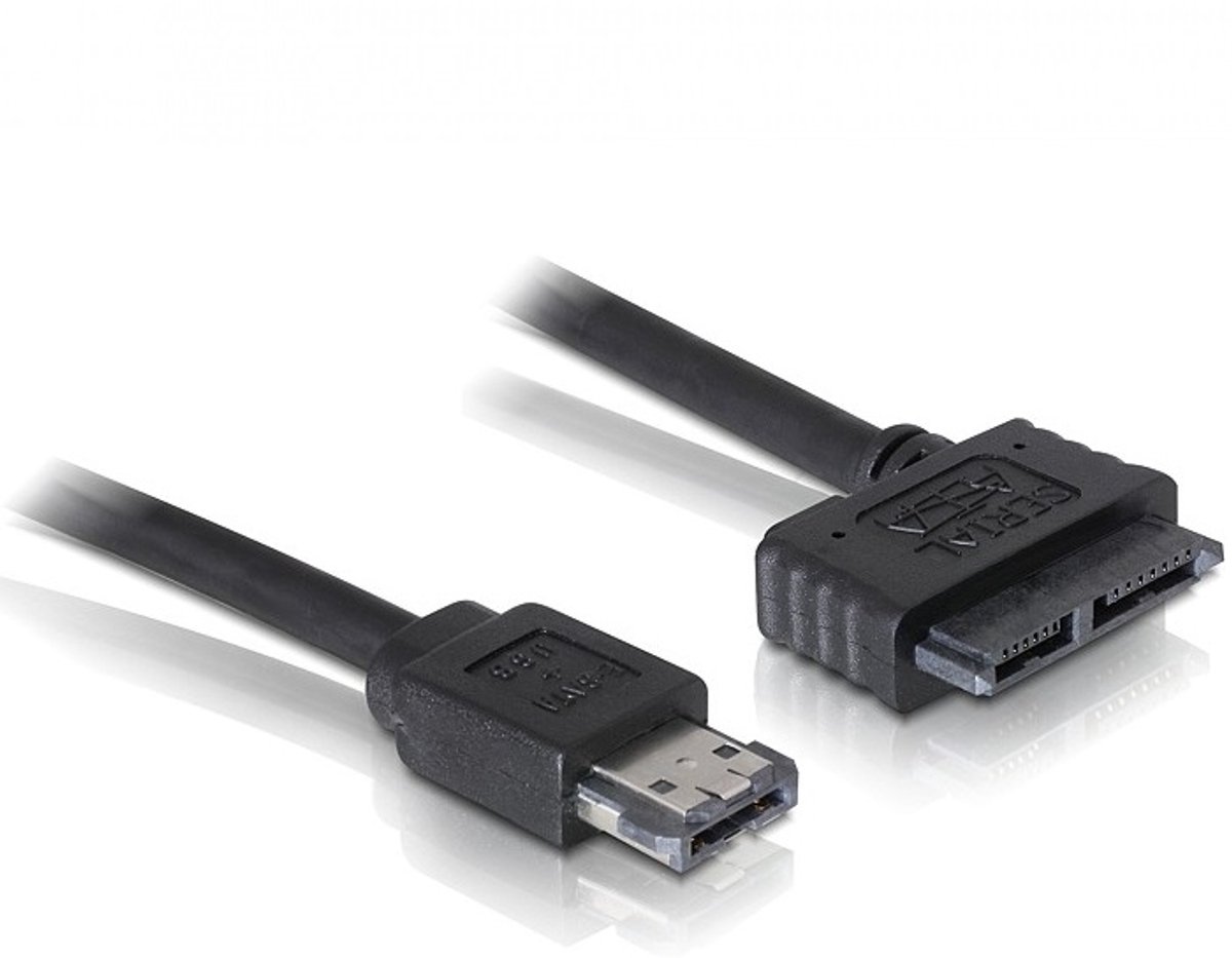Delock - Kabel eSATAp - Slimline SATA13 Pin 0,5 m