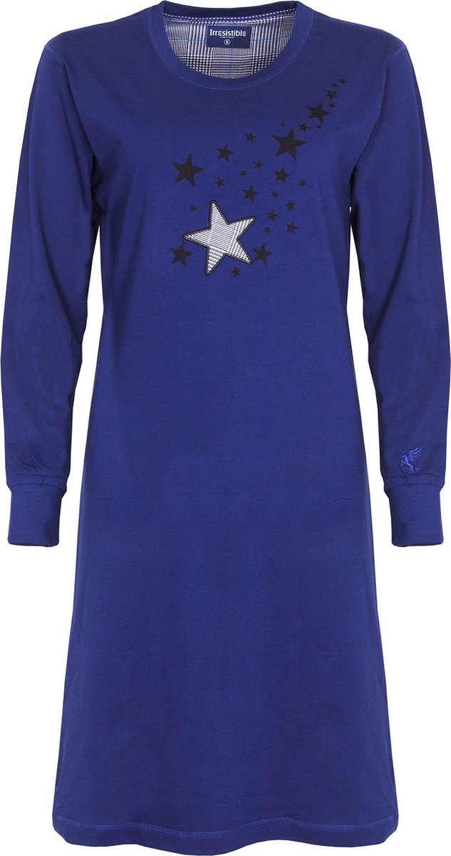 Irresistible Dames Nachthemd - Slaapkleed - Blauw - Maat L