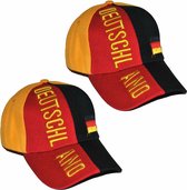 Set van 2x stuks supporters baseballcap/pet Duitsland volwassenen