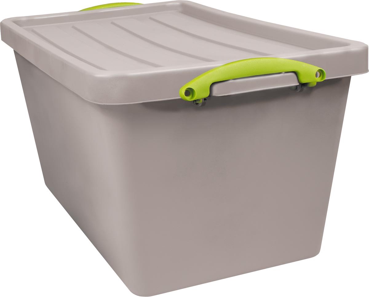 Really Useful Box recycled opbergdoos 56 l, nestbaar, grijs