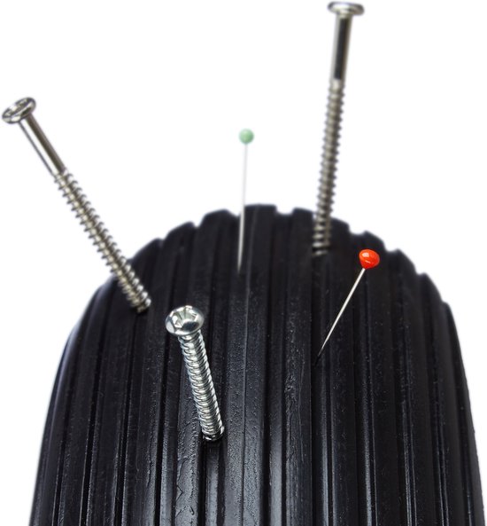 kruiwagenwiel - 4.80/4.00-8 - massief rubber - 39 cm - antilek - tot 100 kg - zwart-rood van Merkloos	 — afbeelding 2