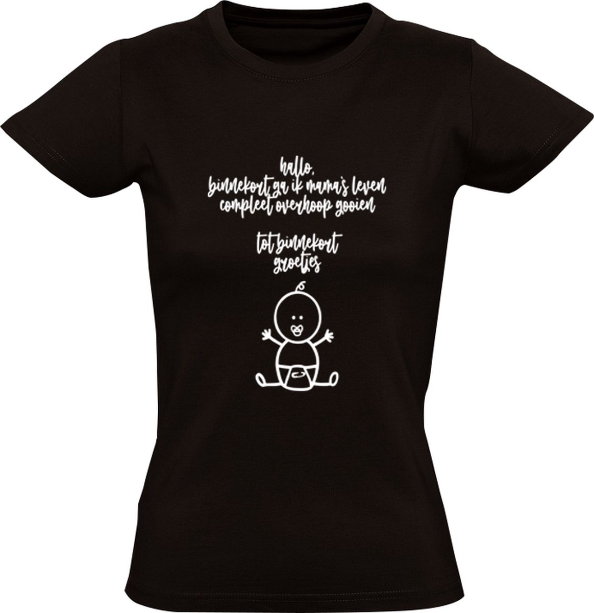 Mama's leven overhoop gooien Dames T-shirt - zwanger - zwangerschap - bekend maken - aankondiging - baby - shirt