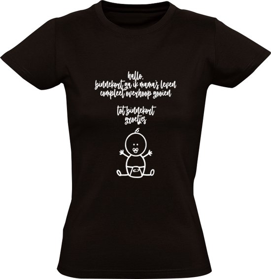 Tourner la vie de maman à l'envers T-shirt pour femme | Enceinte | Grossesse | Annoncer | Annonce | Bébé |  Chemise