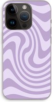 Case Company® - Hoesje geschikt voor iPhone 14 Pro hoesje - Swirl Paars - Soft Cover Telefoonhoesje - Bescherming aan alle Kanten en Schermrand