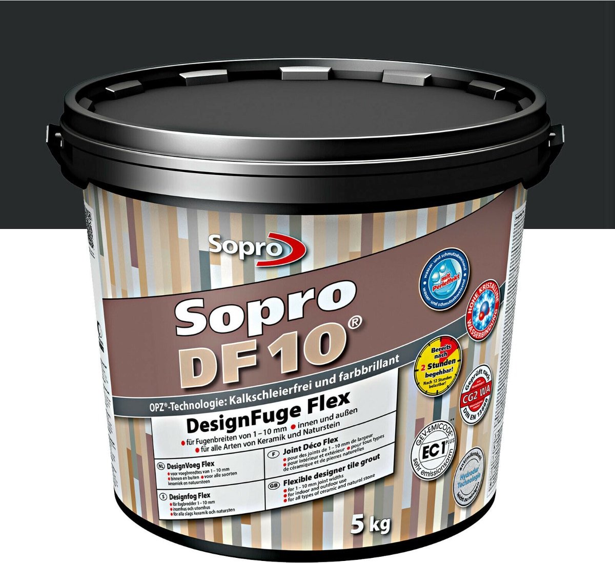 Voegmortel Sopro DF 10 Flexibel zwart nr. 90 5kg - Sopro