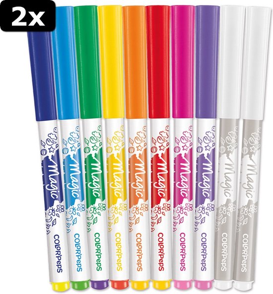Magic Color Pips 2x Maped Color'Peps Magic Viltstiften 8 Kleuren + 2 Magic Stiften | bol.com