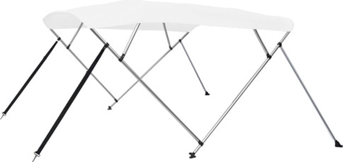 vidaXL - Biminitop - 4-boogs - 243x196x137 - cm - wit
