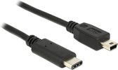 Delock - USB-C Male naar USB 2.0 Mini Male - 1 m