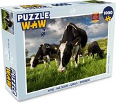 Puzzel Koe - Natuur - Gras - Dieren - Legpuzzel - Puzzel 1000 stukjes volwassenen