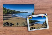 Puzzel Leeg strand en blauw water bij het Nationaal park Corcovado in Costa Rica - Legpuzzel - Puzzel 1000 stukjes volwassenen