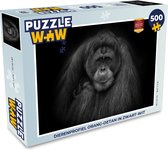 Puzzel Dierenprofiel orang-oetan in zwart-wit - Legpuzzel - Puzzel 500 stukjes