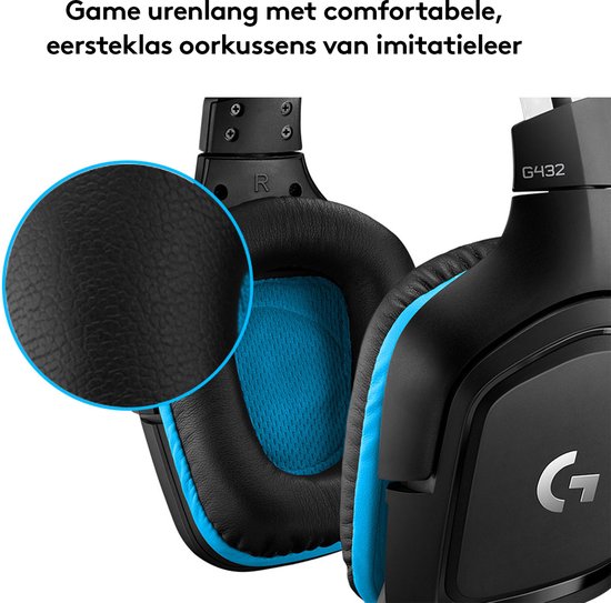 Logitech G432 - Bedrade Gaming Headset - Multiplatform - Blauw