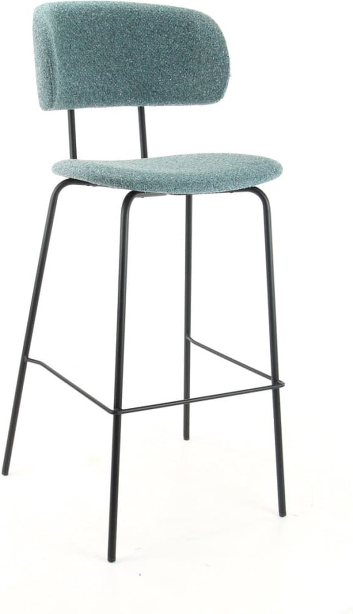 Workliving Barkruk Hoog Bo RS - Boucle Petrol - 82 CM Hoog Society Bo - Boucle Petrol