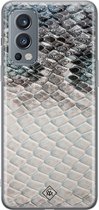 Casimoda® hoesje - Geschikt voor OnePlus Nord 2 - Oh My Snake - TPU - Backcover - Blauw - Slangenprint