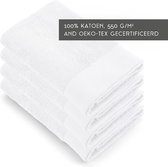 Walra handdoeken 70x140 Soft Cotton - 4-delig - Badlaken 550 g/m² - 100% Katoen - Handdoekenset Wit