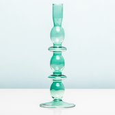 PresentTime Glass Art Bubbles Kandelaar - Groot/groen