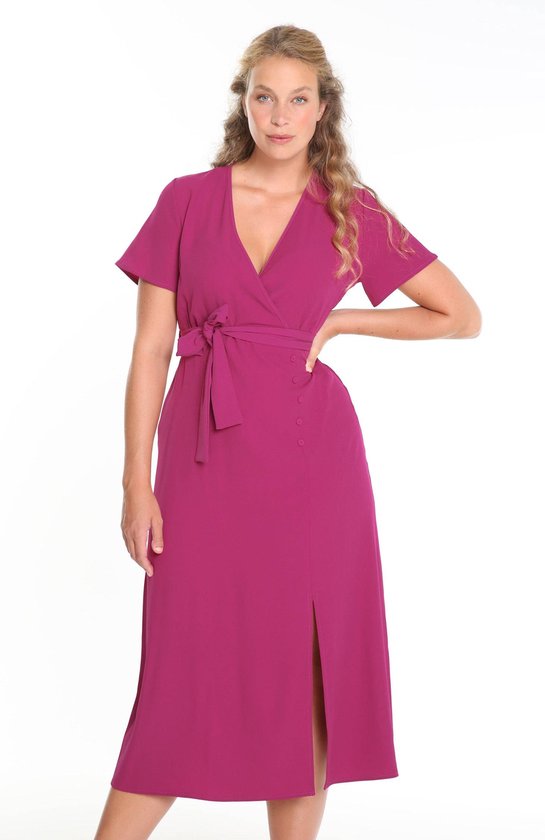 Effen Langmouwige Jurk Met Patchworkdetails