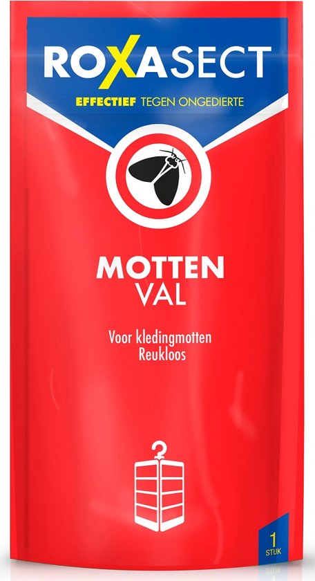 Roxasect Mottenval Val - Voor kledingmotten - Lokt en doodt mannelijke kledingmotten - Langdurige werking - Ongedierteval - 1 stuk