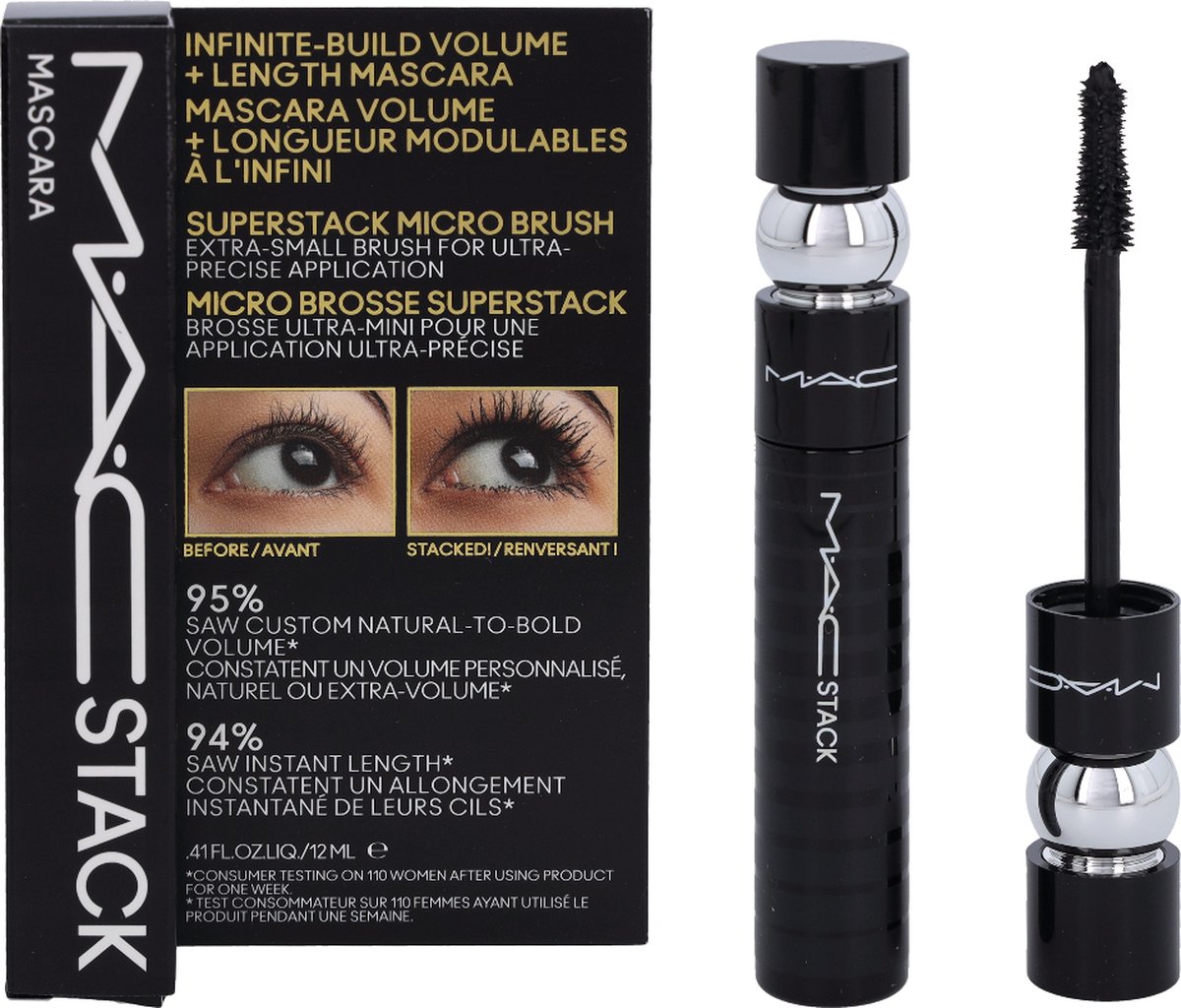 M.a.c Stack Micro Brush Mascara Objemová + Prodlužující Řasenka Pro