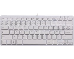 R-Go Compact toetsenbord - Platten toetsen - USB Bedraad - AZERTY(FR) - Wit