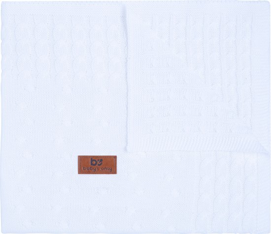 Product: Baby's Only Gebreide wiegdeken - Baby deken Cable - Wit, van het merk Baby's Only