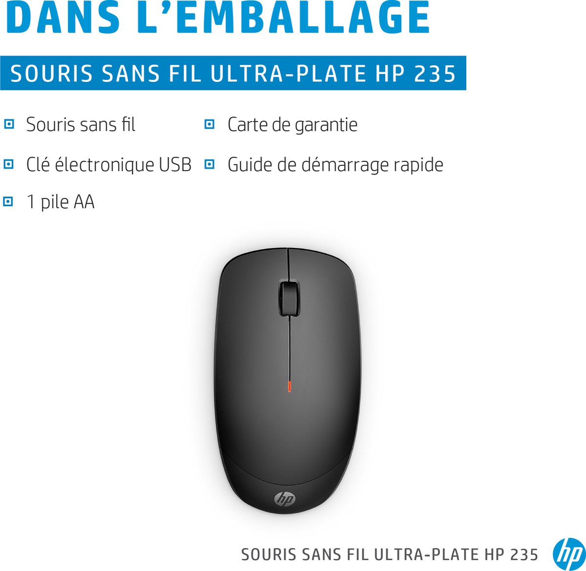  Souris ultra-plate sans fil rechargeable