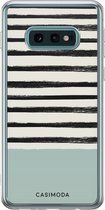 Casimoda® hoesje - Geschikt voor Samsung S10e - Stripes On Stripes - Backcover - Siliconen/TPU - Blauw