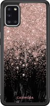 Casimoda® hoesje - Geschikt voor Samsung Galaxy A31 - Marmer Twist - Zwart TPU Backcover - Marmer - Rosekleurig
