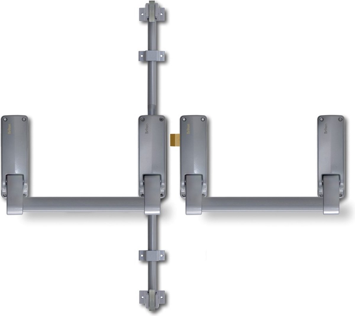 DX Briton Dubbele Paniekstang PO377 - Voor dubbele deuren - Opbouw - Aluminium