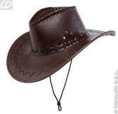 "Bruine cowboyhoed voor mannen - Verkleedhoofddeksel - One size"