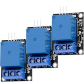 AZDelivery 3 x 1-relais 5V KY-019 Module High-Level-Trigger compatibel met Arduino inclusief E-Book!