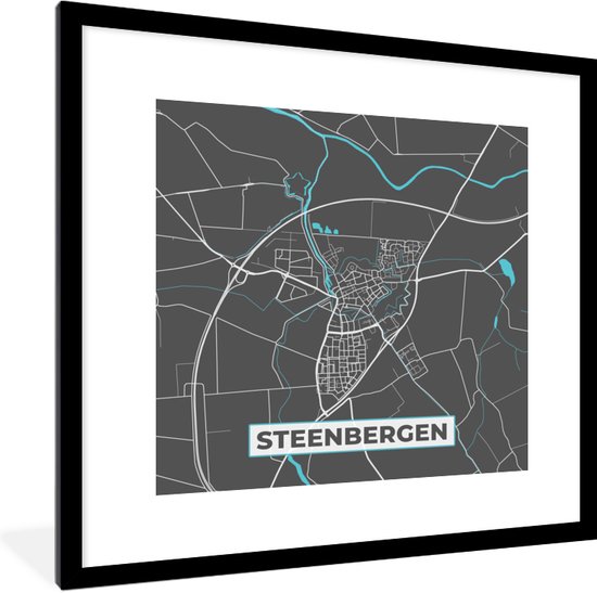 Fotolijst Incl Poster Stadskaart Steenbergen Plattegrond Kaart X Cm Bol