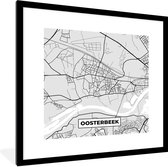 Cadre photo avec affiche - Plan d'étage - Oosterbeek - Carte - Plan de la ville - 40x40 cm - Cadre pour affiche