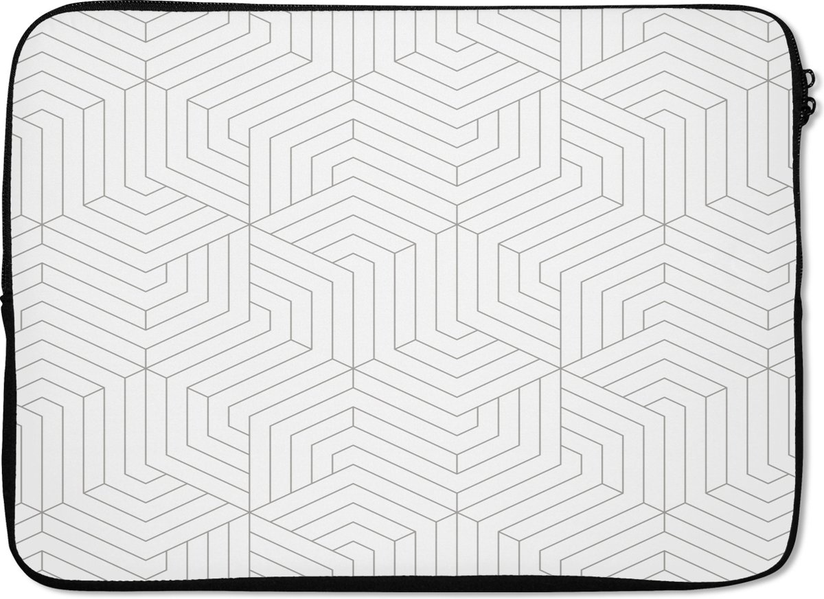 Laptophoes - Laptoptas - Patronen - Design - Lijn - Laptop - 14 Inch - Laptopsleeve