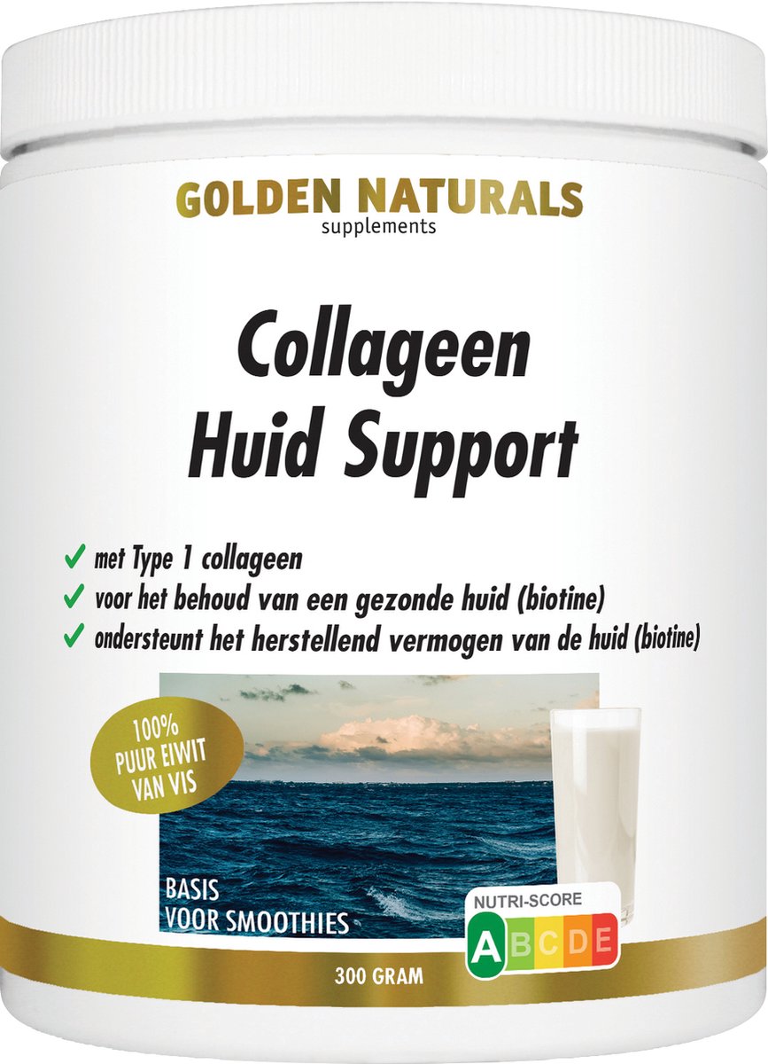 Golden Naturals Collageen Huid Support (Vis) (300 gram poeder)