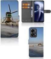 Smartphone Hoesje OnePlus Nord 2T Boekhoesje Tekst Schaatsers