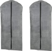 Set van 6x stuks grijze kledinghoes 60 x 137 cm - Kledinghoezen - Bescherm hoes voor kleding