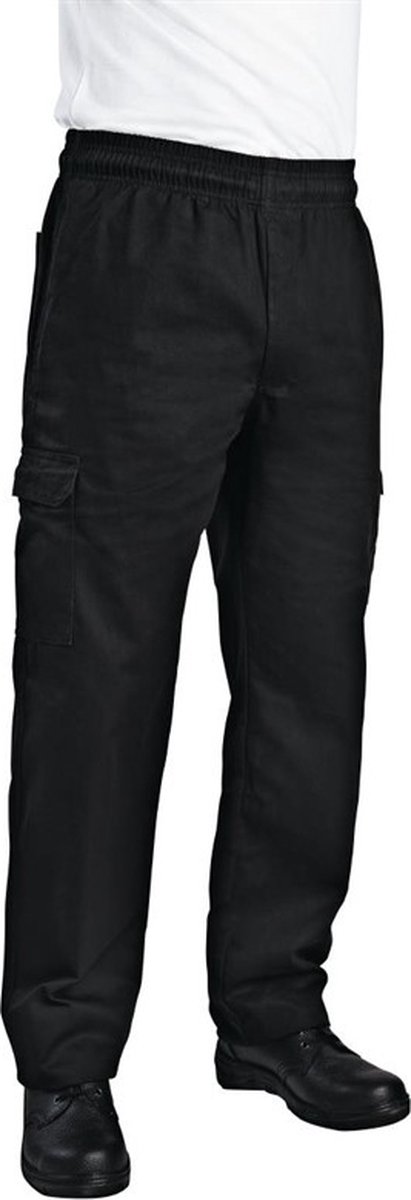 Chef Works unisex slim fit cargo broek zwart XL