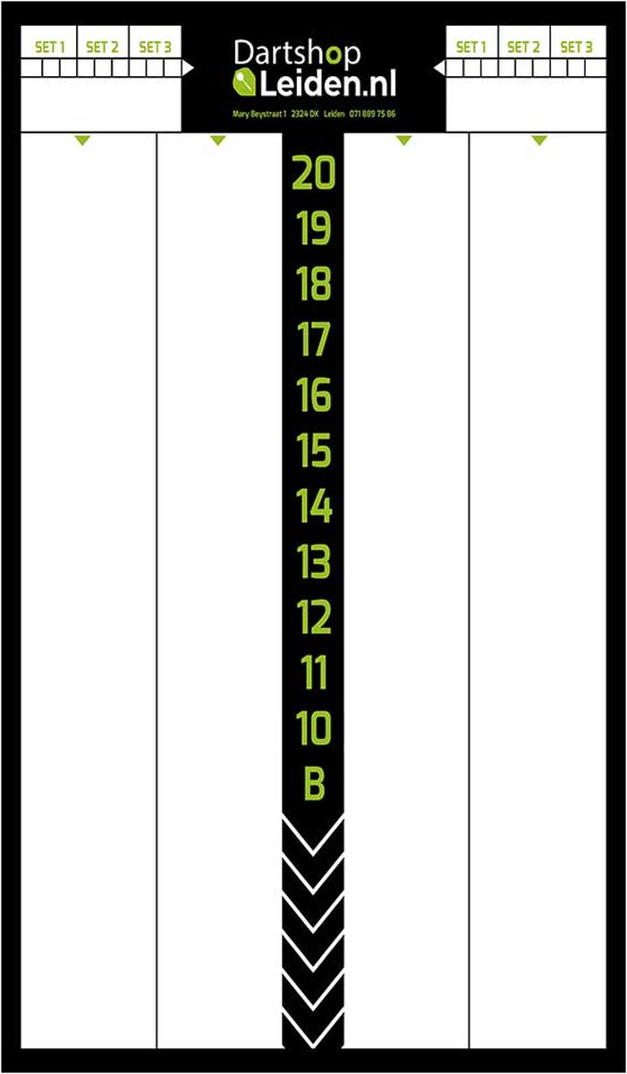 Dart Scorebord Deluxe (42x30)