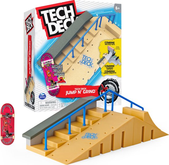 Tech Deck XConnect Jump N' Grind Aanpasbare Ramp Set met