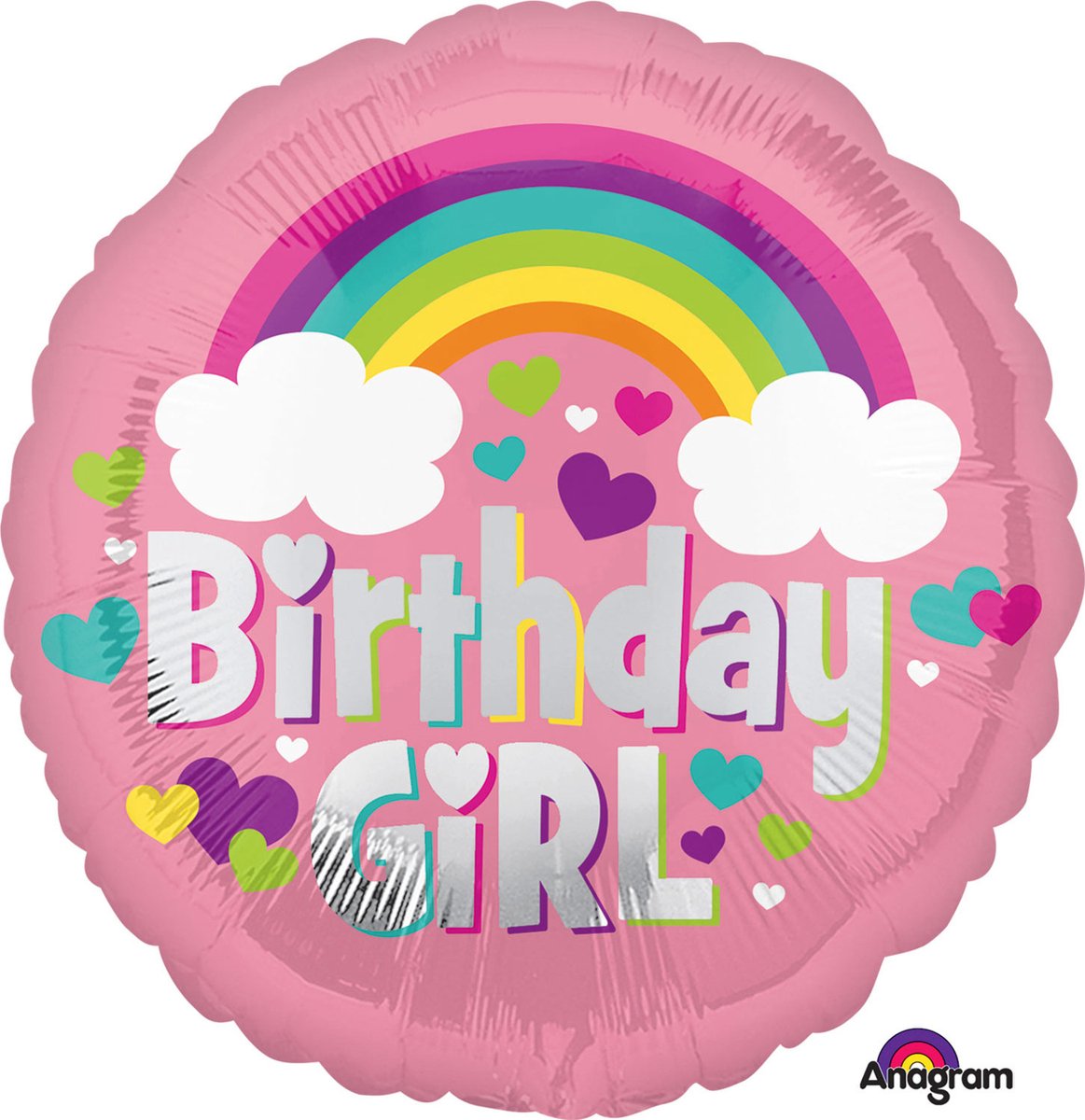 Folieballon ‘Birthday Girl’’ Roze Goud - 46 centimeter
