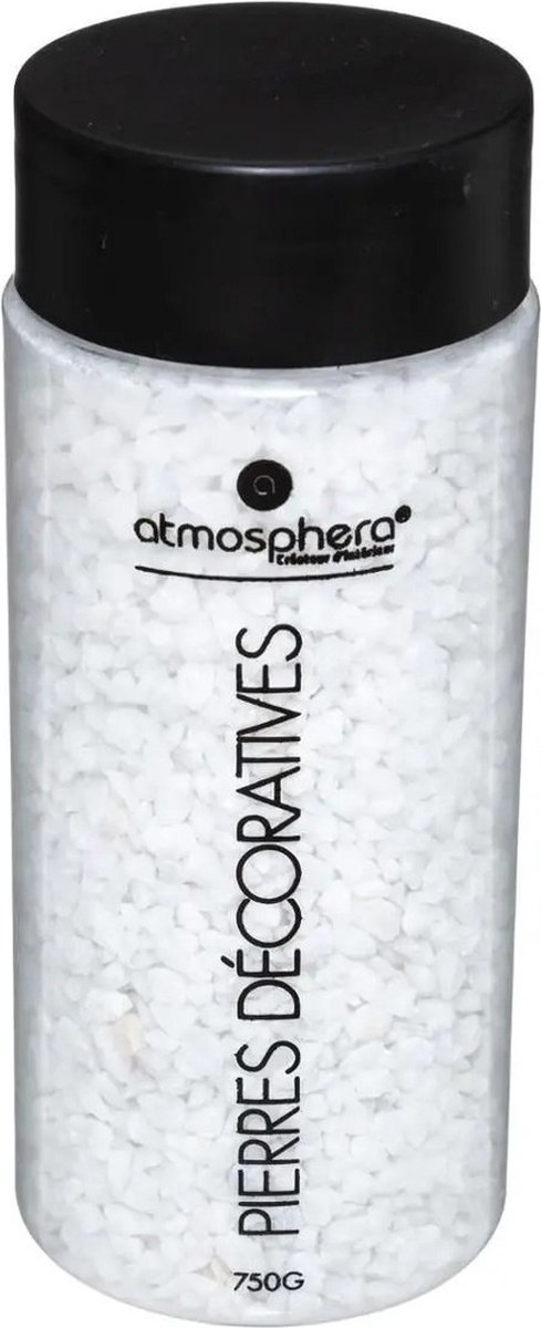 Atmosphera decoratie/hobby stenen/steentjes - wit - klein formaat - potje 750 gram - Aquarium en vazen vulling