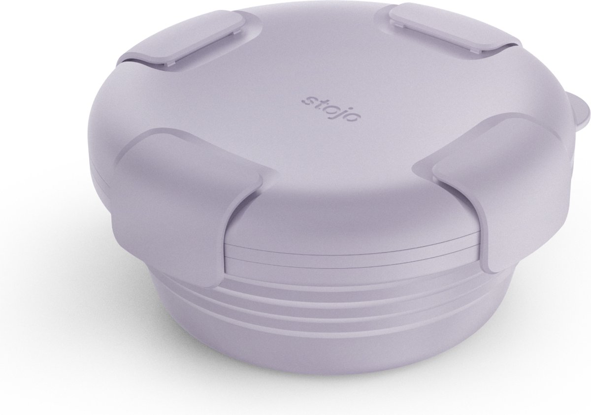 Stojo - Bowl - Vershouddoos / Lunchbox - met Deksel - 1065 ml - Opvouwbaar - Herbruikbaar - Lilac