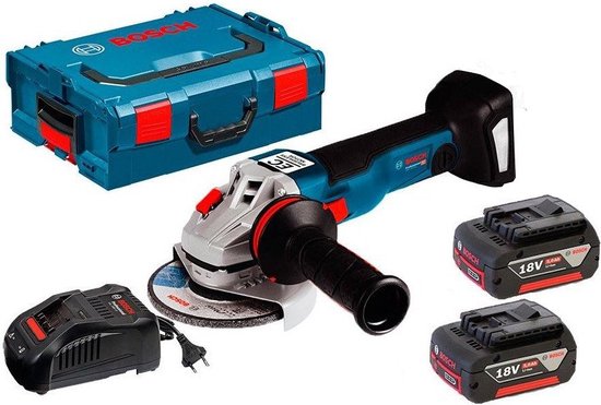 GWS 18V-10 | accu Haakse Slijper | 150 mm | Set | 2x 5,0 Ah accu + Lader | in L-Boxx | op=op