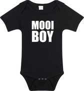 Mooiboy tekst baby rompertje zwart jongens - Kraamcadeau - Babykleding 80